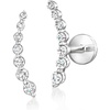 image:imagePure Collection by RossSimons 010 ct tw Diamond Curved FlatBack Ear Climbers in Sterling Silver