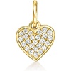 image:imagePure Collection by RossSimons 010 ct tw Diamond Heart Charm in 14kt Yellow Gold