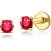 image:imagePure Collection by RossSimons 020 ct tw Ruby FlatBack Stud Earrings in 14kt Yellow Gold