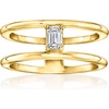 image:imagePure Collection by RossSimons 025 Carat EmeraldCut LabGrown Diamond OpenSpace Ring in 18kt Gold Over SterlingDiamond