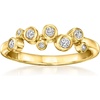 image:imagePure Collection by RossSimons 025 ct tw BezelSet LabGrown Diamond Zigzag Ring in 18kt Gold Over SterlingDiamond