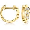 image:imagePure Collection by RossSimons 025 ct tw MultiShaped LabGrown Diamond Hoop Earrings in 18kt Gold Over Sterling
