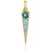 image:imagePure Collection by RossSimons 025 ct tw White and Tonal Blue Topaz Geometric Charm in 14kt Yellow Gold