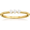 image:imagePure Collection by RossSimons 225mm Cultured Pearl Trio Ring in 14kt Yellow Gold