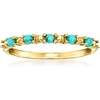 image:imagePure Collection by RossSimons 2mm Turquoise Bead Ring in 14kt Yellow GoldCreated Turquoise