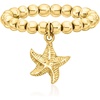 image:imagePure Collection by RossSimons 3mm 14kt Yellow Gold Bead Stretch Ring With Starfish CharmNo Gemstone