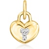 image:imagePure Collection by RossSimons Diamond Heart Lock Charm in 14kt Yellow Gold