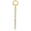image:imagePure Collection by RossSimons Diamond Single Bar Hoop Charm in 14kt Yellow Gold
