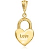 image:imagePure Collection by RossSimons Italian 10kt Yellow Gold Love Heart Lock Pendant