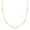 image:imagePure Collection by RossSimons Italian 14kt Yellow Gold Paper Clip Link Station NecklaceNo Gemstone