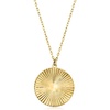 image:imagePure Collection by RossSimons Italian 14kt Yellow Gold Starburst Circle NecklaceNo Gemstone