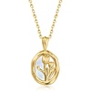 image:imagePure Collection by RossSimons MotherOfPearl Tulip Pendant Necklace in 18kt Gold Over Sterling 16 inches