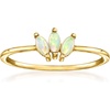 image:imagePure Collection by RossSimons Opal 3Stone Lotus Ring in 14kt Yellow GoldOpal