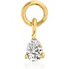 image:imagePure Collection by RossSimons PearShaped Diamond Single Hoop Charm in 14kt Yellow Gold
