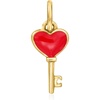 image:imagePure Collection by RossSimons Red Enamel Heart Key Charm in 14kt Yellow Gold