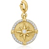 image:imageRossSimons 010 ct tw Diamond Compass Charm in 18kt Gold Over Sterling