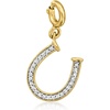 image:imageRossSimons 010 ct tw Diamond Horseshoe Charm in 18kt Gold Over Sterling