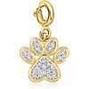 image:imageRossSimons 010 ct tw Diamond Paw Print Charm in 18kt Gold Over Sterling