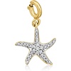 image:imageRossSimons 010 ct tw Diamond Starfish Charm in 18kt Gold Over Sterling