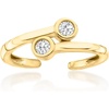 image:imageRossSimons 015 ct tw BezelSet Diamond Bypass Toe Ring in 18kt Gold Over Sterling Size 4