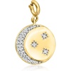 image:imageRossSimons 015 ct tw Diamond Moon and Stars Charm in 18kt Gold Over Sterling