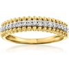 image:imageRossSimons 020 ct tw Diamond BeadedEdge Ring in 18kt Gold Over SterlingDiamond