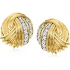 image:imageRossSimons 020 ct tw Diamond Knot Earrings in 18kt Gold Over Sterling