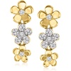 image:imageRossSimons 025 ct tw Diamond Flower Drop Earrings in 18kt Gold Over Sterling