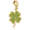 image:imageRossSimons 030 ct tw Chrome Diopside 4Leaf Clover Charm in 18kt Gold Over Sterling