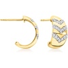 image:imageRossSimons 033 ct tw Diamond Chevron CHoop Earrings in 18kt Gold Over Sterling