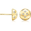image:imageRossSimons 050 ct tw Diamond Button Earrings in 18kt Gold Over Sterling