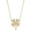 image:imageRossSimons 050 ct tw LabGrown Diamond 4Leaf Clover Necklace in 18kt Gold Over Sterling 18 inches