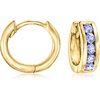 image:imageRossSimons 060 ct tw Tanzanite Huggie Hoop Earrings in 18kt Gold Over Sterling
