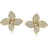 image:imageRossSimons 075 ct tw LabGrown Diamond Flower Earrings in 18kt Gold Over Sterling