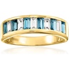 image:imageRossSimons 090 ct tw London Blue Topaz and 69 ct tw LabGrown Diamond Ring in 18kt Gold Over SterlingDiamond