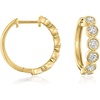 image:imageRossSimons 100 ct tw BezelSet Diamond Hoop Earrings in 14kt Yellow Gold