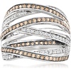image:imageRossSimons 100 ct tw Brown and White Diamond Highway Ring in Sterling Silverdiamondcolored
