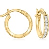 image:imageRossSimons 100 ct tw CZ Huggie Hoop Earrings in 14kt Yellow Gold