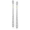 image:imageRossSimons 100 ct tw Diamond Graduated Linear Drop Earrings in 14kt Yellow Gold