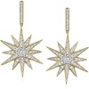 image:imageRossSimons 100 ct tw Diamond Starburst Drop Earrings in 18kt Gold Over Sterling