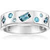 image:imageRossSimons 100 ct tw Scattered Tonal Blue Topaz Ring in Sterling SilverTopaz