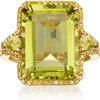 image:imageRossSimons 1000 Carat Lemon Quartz Ring With 30 ct tw Peridots and 36 ct tw Yellow Diamonds in 14kt Yellow Golddiamondcolored