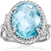 image:imageRossSimons 1000 Carat Sky Blue Topaz Ring With 30 ct tw White Topaz in Sterling SilverTopaz