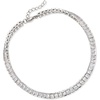 image:imageRossSimons 1000 ct tw PrincessCut CZ Tennis Anklet in Sterling Silver 9 inches