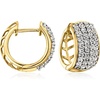 image:imageRossSimons 105 ct tw Pave LabGrown Diamond Hoop Earrings in 18kt Gold Over Sterling