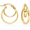 image:imageRossSimons 10kt Yellow Gold DoubleHoop Earrings