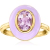 image:imageRossSimons 120 Carat Amethyst Ring With Pastel Purple Enamel in 18kt Gold Over SterlingAmethyst