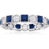 image:imageRossSimons 120 ct tw Square Simulated Sapphire and 80 ct tw CZ Eternity Band in Sterling SilverSapphire