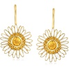 image:imageRossSimons 130 ct tw Citrine and White Enamel Daisy Drop Earrings in 18kt Gold Over Sterling