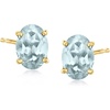 image:imageRossSimons 140 ct tw Oval Aquamarine Stud Earrings in 14kt Yellow Gold